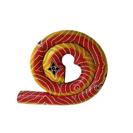 Didgeridoo Instrument Spiral Travel Didgeridoo Solid Mahogany Wood Hand Painted Aboriginal Style Didgerdioo PROFESSIONAL SOUND (Spiral, Multi Color)