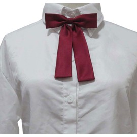 SYAYA Women Western Bow Tie, Ladies Colonel Bowtie for Lady Uniform, Lolita or Cosplay T-shirt Accessory for Graduation WBT-8, Red, One Size