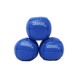 Zeekio Galaxy Juggling Balls - Premium 12 Panel Genuine Leather Balls - 130g - 67mm - Pack of 3 (Blue)