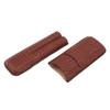 Cigar Case Holder Elegant Vintage Style Woven Pattern Leather Portable