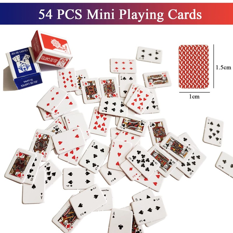 VOVCIG Mini Playing Cards Pack of 10 Decks Poker Cards