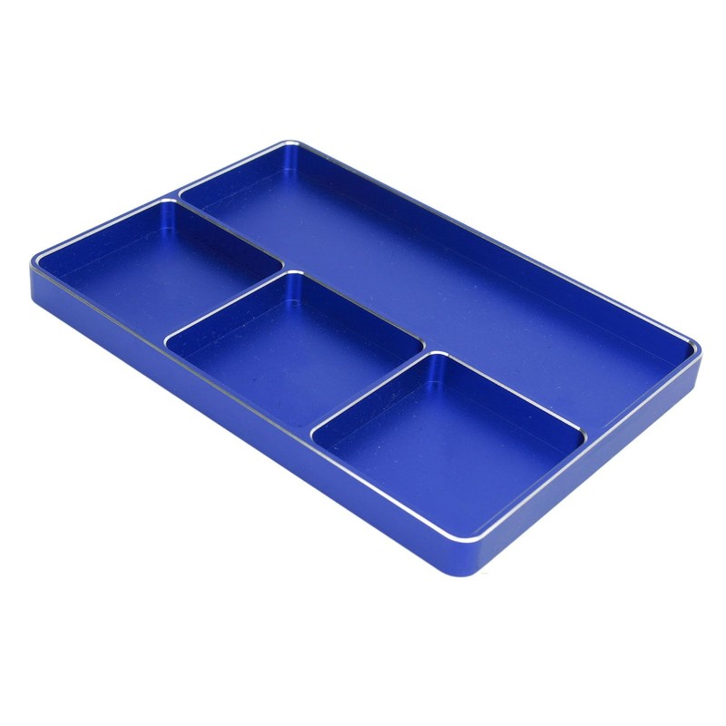 Ongwan Screw Tray Aluminum 4 Grid RC Repair Screw Tray