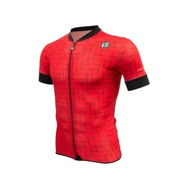 De Soto Skin Cooler Full Zip Tri Top Short Sleeve - FVSC - (Red Laser, Medium)