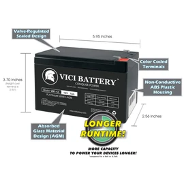 12V 7AH Battery for Higdon Pulsator II Mallard Decoy - VICI Battery brand product