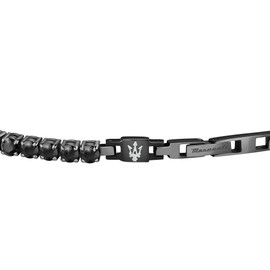 Jewels JM222AVC02 Men's Bracelet Steel Zirconia IP Black, Alloy Steel, Cubic Zirconia