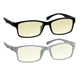 TruVision Readers Computer Reading Glasses 9601-2-Black-White-1.50