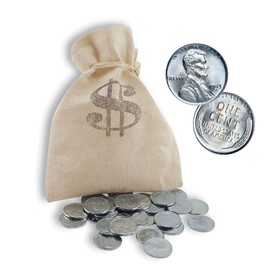 Collections Etc Classic Bankers Bag of Old Lincoln Steel Cents