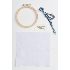 Simply Make Cross Stitch Kit - Blue Bird Design for Kids and Adults, Including Hoop, Embroidery Thread, Fabric and Needle - Perfect for Adult Crafts and Beginners - Starter Cross Stitch Craft Kit