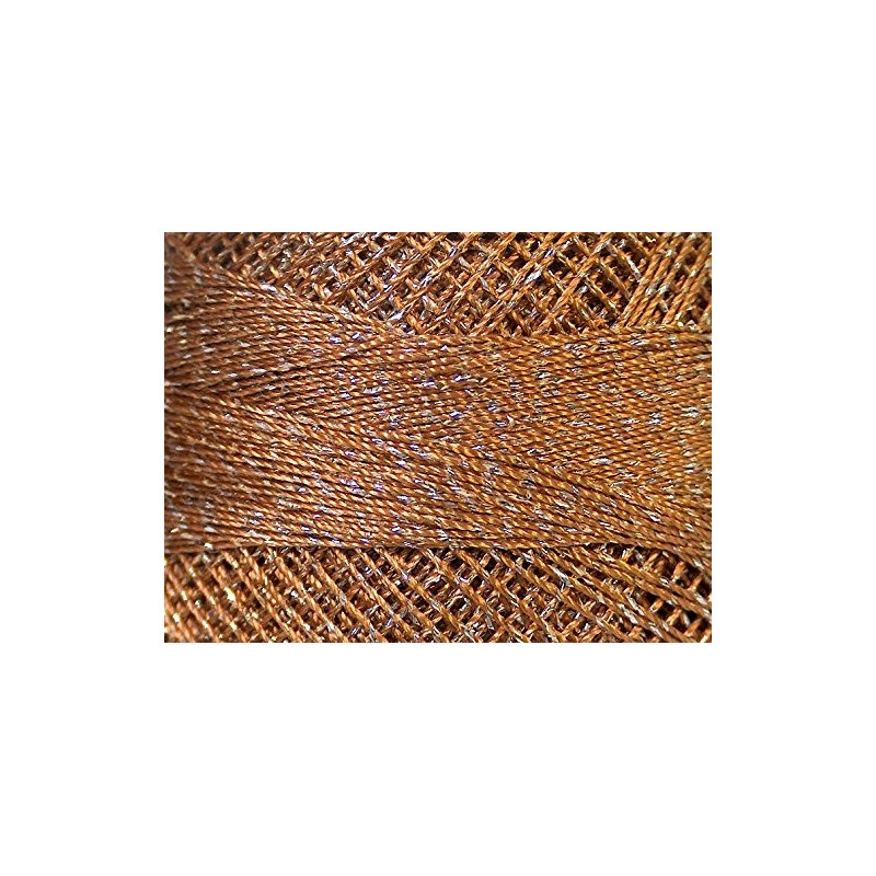 Brown Silver Metallic Braid Thread Camellia #34766-20 Gram