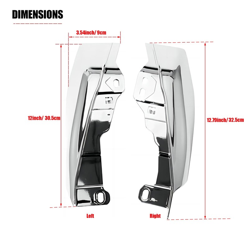 Mid Frame Air Deflector Heat Shields for Harley Touring Road