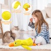Zatix​bu Cute Duck Catnip Toys for Cats, Yellow Plush Cat