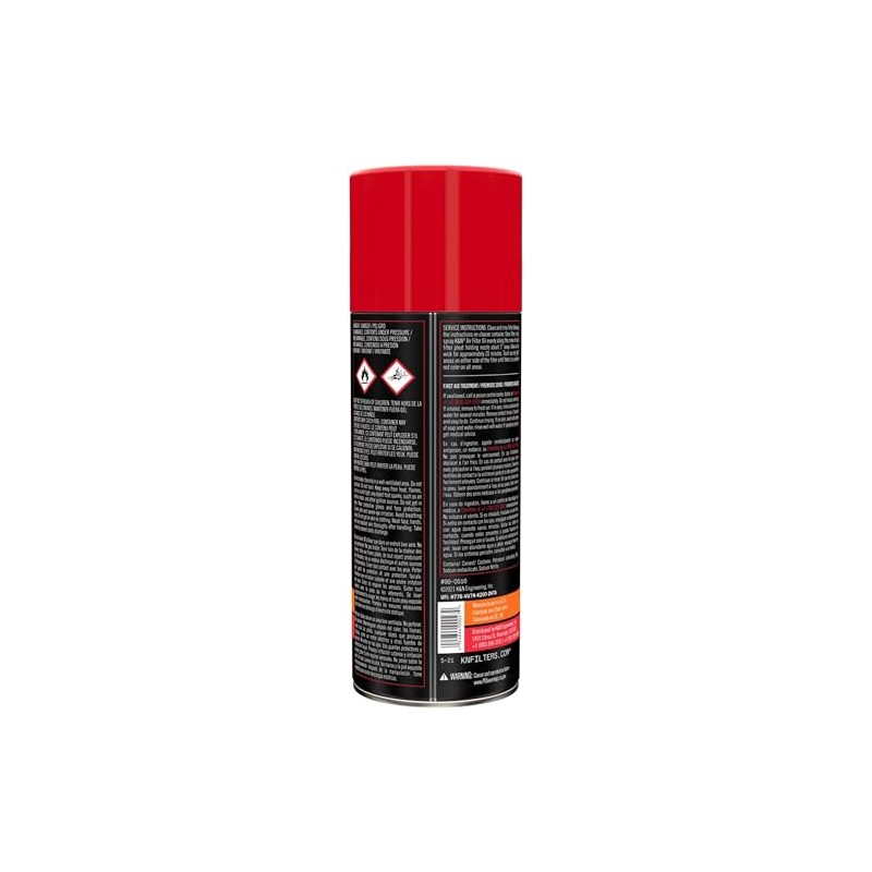 K&N Air Filter Oil: Aerosol; Restore Engine Air Filter Performance