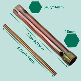 WINTOWIN 18-16MM Motorcycle Ignition Spark Plug Spanner Wrench Socket Tool -16-18mm(5/8-45/64'') Double Ended