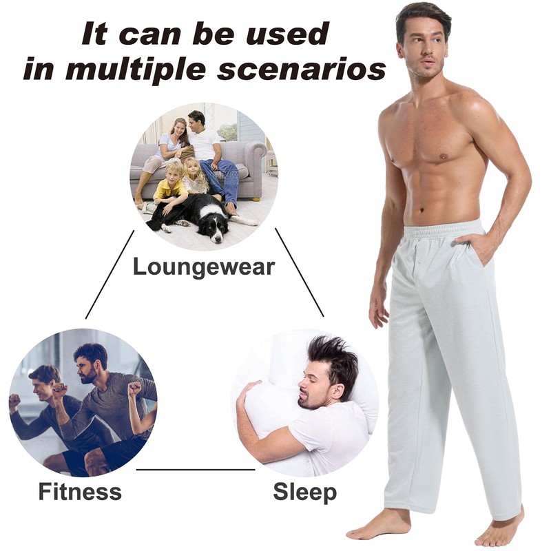 Inner Wish Men's Pajama Pant, Soft Mens Lounge Pants Sleep