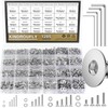 Kindroufly 1285 Pieces M2 M2.5 M3 M4 Countersunk Head Socket