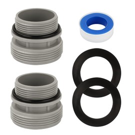 YEAMLTE 4560 Pool Schlauch Adapter, 2er Set Poolschlauch Verbinder, Pool Adapter mit Dichtung, Poolschlauch Umbausatz für 40 mm auf 1 1/2 Zoll Schlauch für Intex, Coleman Filterpumpen (A)
