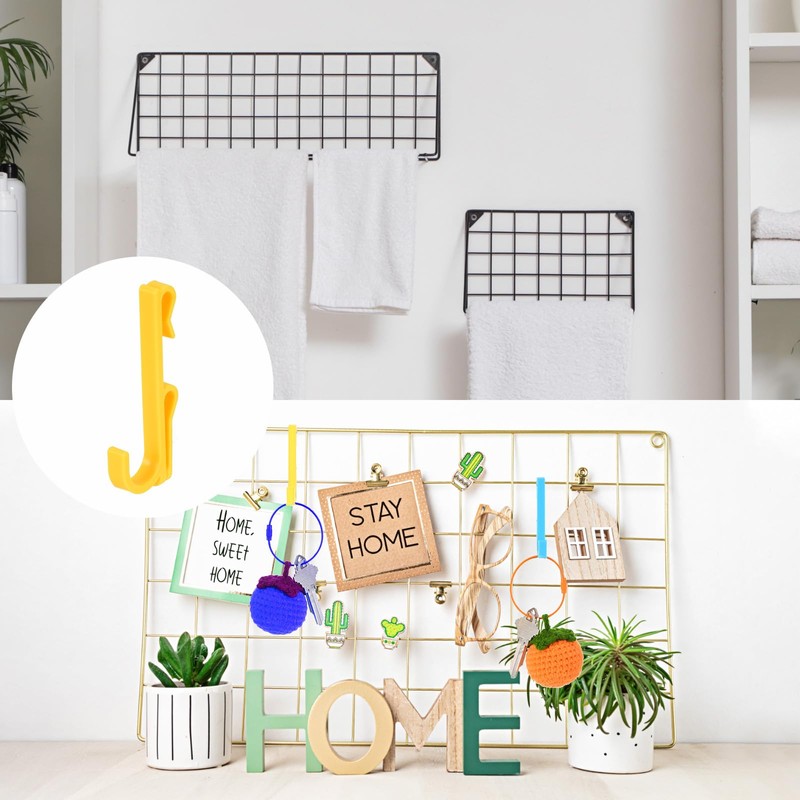 sourcing map 10 Grid Wall Hooks, 2.8 Inch Grid Wall