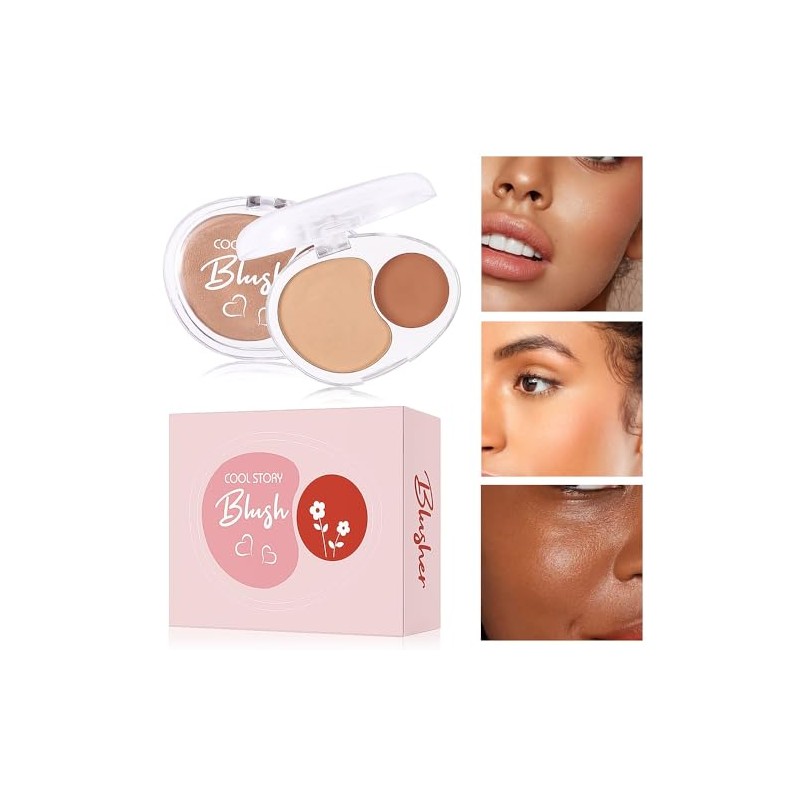 Face Blush Makeup for Cheeks 2 Tone Tint