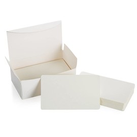 Pack of 100 Blank Paper Cards, Word Cards, Blank Business Cards, Index Cards, Note Card, DIY Paper Cards for School, Home, Office, Supply (White)