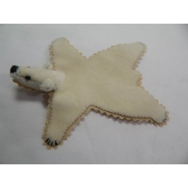 World of Miniature Bear 5"x4" Plush Rug White #669WH Collectible Miniature