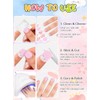 EBANKU - Tiras de uñas de gel semicuradas para niños,