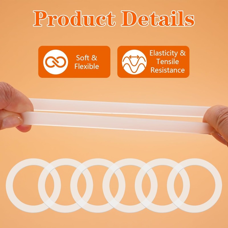 12pcs 3.7 Inches Silicone Jar Gaskets Replacement Silicone Seals Airtight