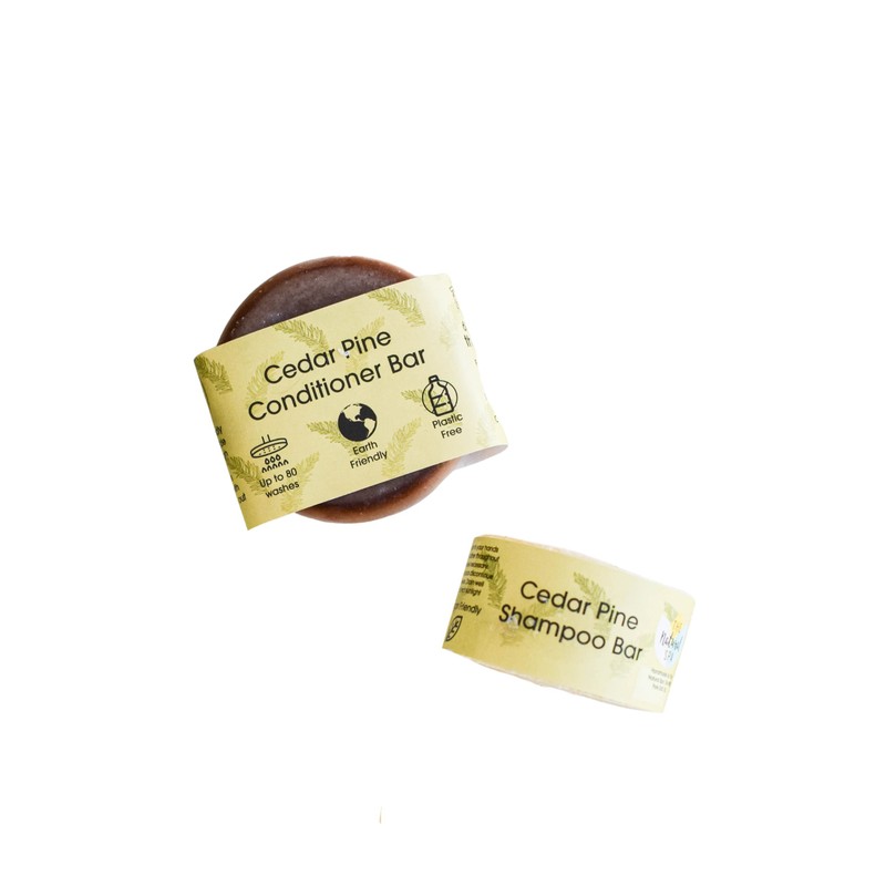 Cedar and Pine Shampoo and Conditioner Bar set - Handmade