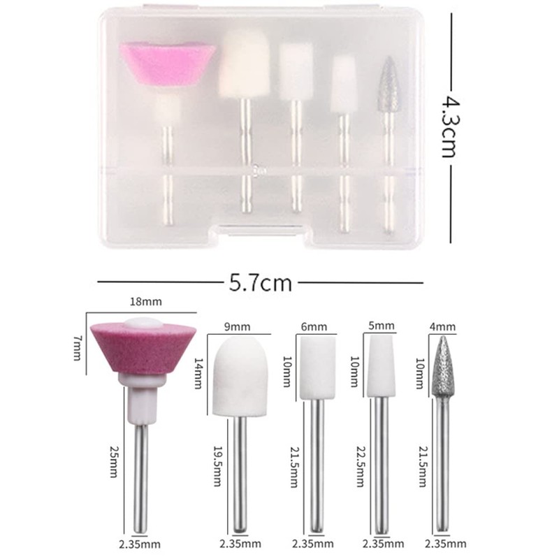 YFFSFDC Nail Care Set, 11 Pieces, Nail Drill Bit Set,