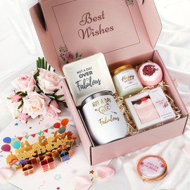 Happy Birthday Gifts for Women Who Have Everything, Birthday Baskets Kit Set for Women, Birthday Gifts Ideas for Her, Mom, Mother, Sister, Female Best Friends, Coworkers, Daughter, Unique Gifts Boxes