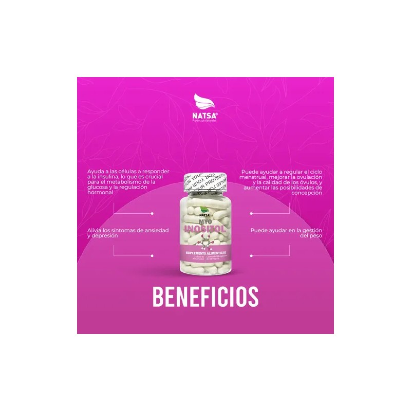 Inositol, 300 Cápsulas (3 Frascos 100 Cap C/u) Sabor N/A