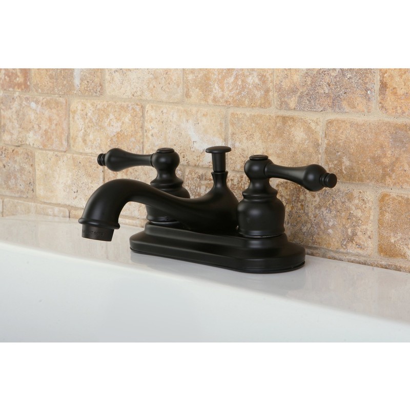 Kingston Brass KB605AL Restoration 4-Inch Centerset Lavatory Faucet with Metal