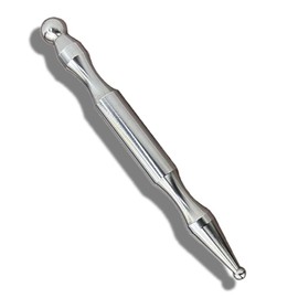 Acupressure Bar 1 Pcs Through Meridian Stainless Steel Hole Press Face Massage Tikti Stick Acupressure Stick for Foot Shoulder Eye Hole Calf
