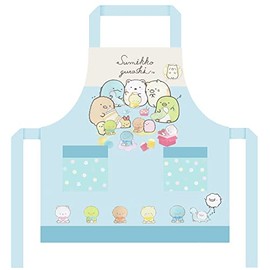 Salonge Sumikko Gurashi 01520-01 Children's Apron (43.3 inches (110 cm) 878050 Kids Apron, Light Blue, Sumikko Gurashi Free Size