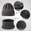 Favoreal Womens Mens Warm Knit Beanie Hat Neck Scarf Touchscreen