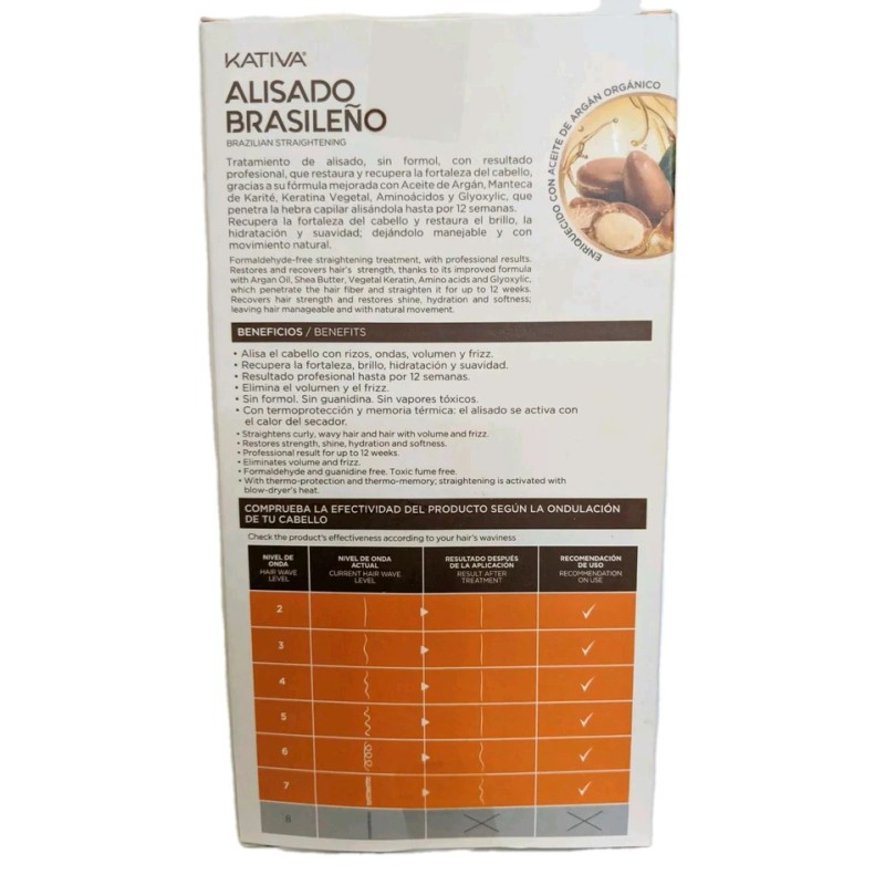 Kativa Keratin & Argan Oil Kit Brazilian Straightening (alisado brasile√±o)