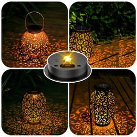 4 Pack Solar Light Replacement Top, 2.76 Inch Waterproof Solar Lantern Light Parts for Outdoor Garden, Pathway, Yard Lights & Decor (Fits Lanterns with 2.36 to 2.76 Inch Openings)