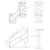 Gudwells Universal Outdoor Keypad Mounting Pedestal GooseNeck Post for Mighty