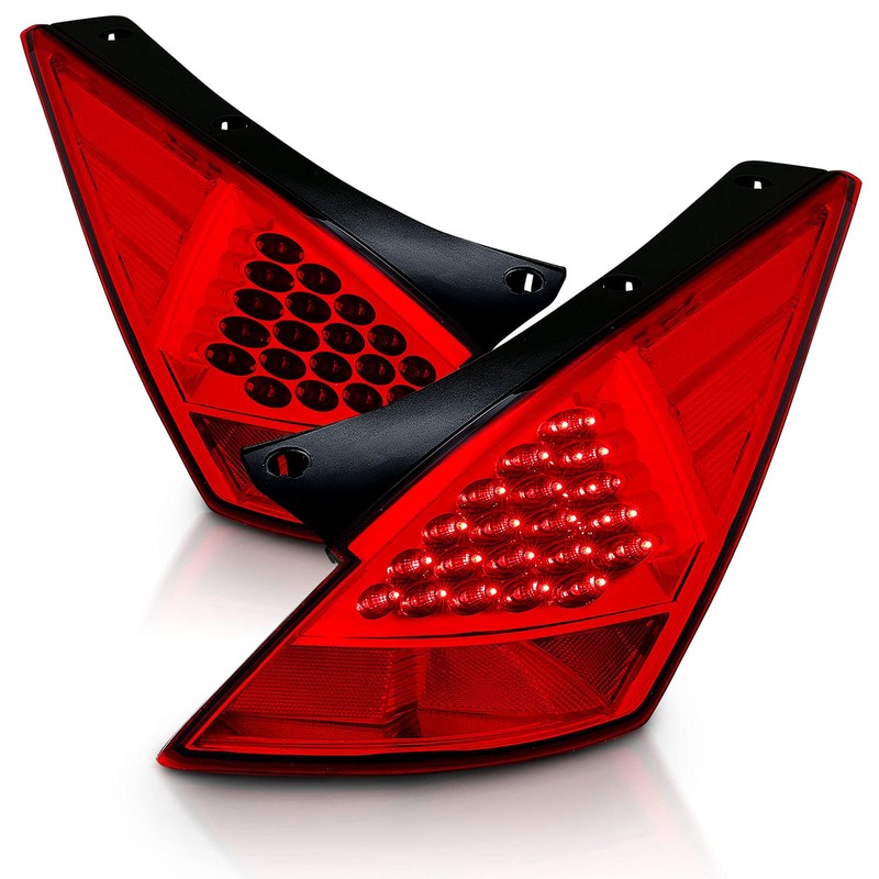 AmeriLite LED Replacement Taillights All Red Set For 350Z -