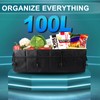 Sposuit Extra Large Trunk Organizer 98L Collapsible Car Storage Trunk