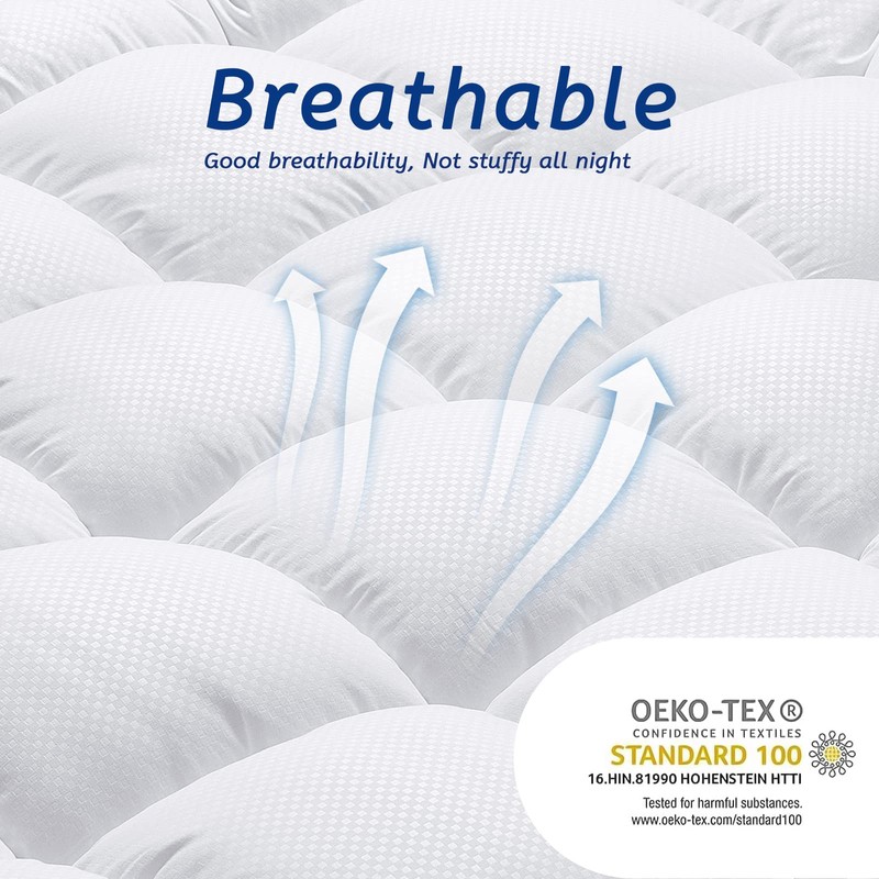 Queen Size Mattress Topper for Back Pain, Cooling Extra Thick