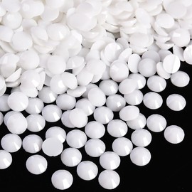 Blinginbox 5000pcs 2mm Resin Flatback Rhinestone for Crafting,Flatback Round Jelly Rhinestones Bedazzling Non Hotfix Crystal Gems for Nails Face Makeup Tumblers Mugs DIY Crafts.（Jelly White）