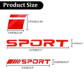 Pincuttee 14 piezas de calcomanías para auto, calcomanías para llantas, calcomanías reflectantes con logotipo deportivo, calcomanías con emblema deportivo para el parachoques trasero del coche