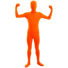 VSVO Men's and Women's Second Skin Zentai Full Bodysuit Costume (Orange, Medium)