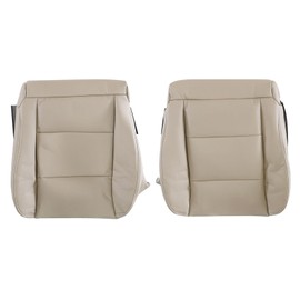 FZJDSD Ivory Tan Driver & Passenger Bottom Leather Seat Cover Compatible with Toyota Land Cruiser 1998 1999 2000 2001 2002 2003 2004 2005 2006 2007