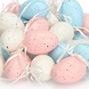 com-four® Hanging Easter Eggs - Easter Decoration with Natural Pattern