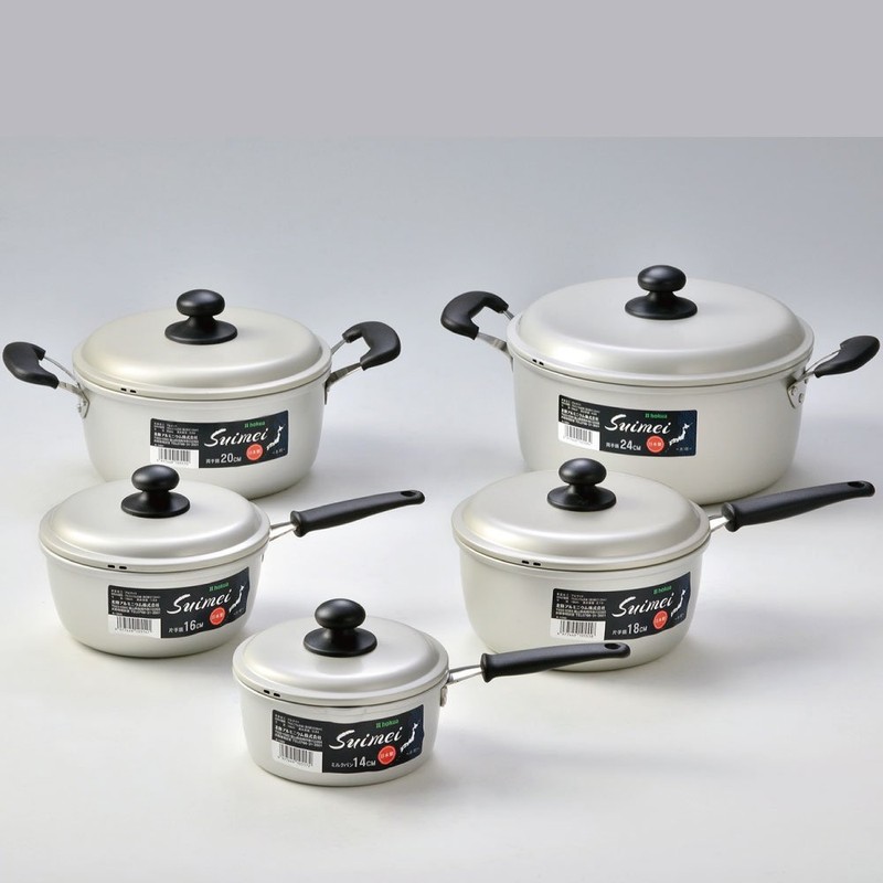 Hokuriku Aluminum Pot, Suimi One-Handle, 6.3 inches (16 cm), Silver