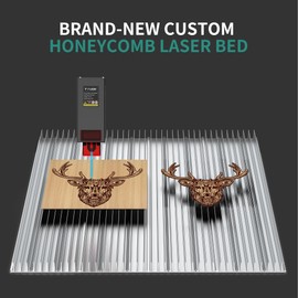 Puikos Honeycomb Laser Bed 400 x 400 mm Honeycomb Working Table for Laser Engraving Machine/Laser Cutter, Desktop Protection, Free Assembly, Fast Heat and Smoke Dissipation