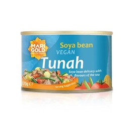 Marigold Vegan Tunah - SOYA Bean Tuna Alternative with Flavours of The Sea - 170g, 3 Pack