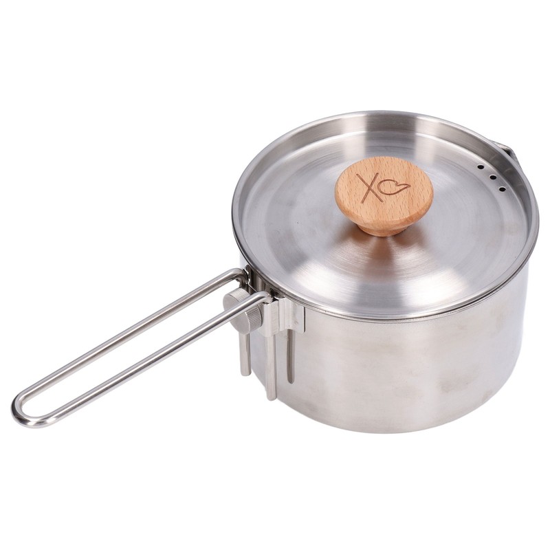 1000ml Camping Pot Stainless Steel Portable Outdoor Tea Coffee Pot
