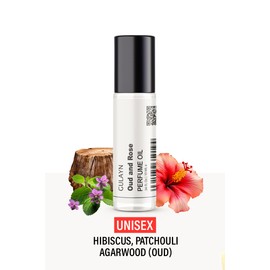 GULAYN Oud and Rose Perfume Oil – Fragrance for Unisex, 10 ml Roll-On